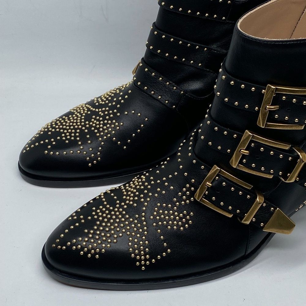 Chloe Susanna Pointed-Toe Studded Booties size 40 - Picture 7 of 15